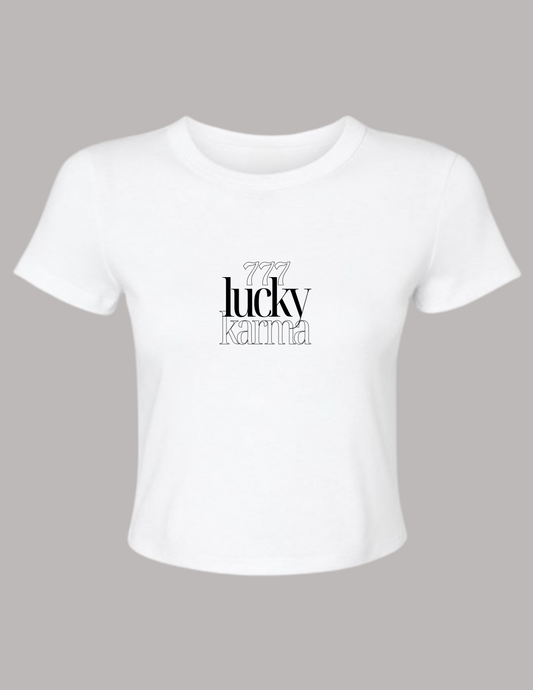 LUCKY 777 CROPPED TEE